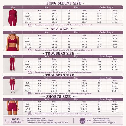 Women's Long Sleeve Sports Bra and Leggings Workout Set - Seamless Yoga Outfit with Breathable Stretch Material