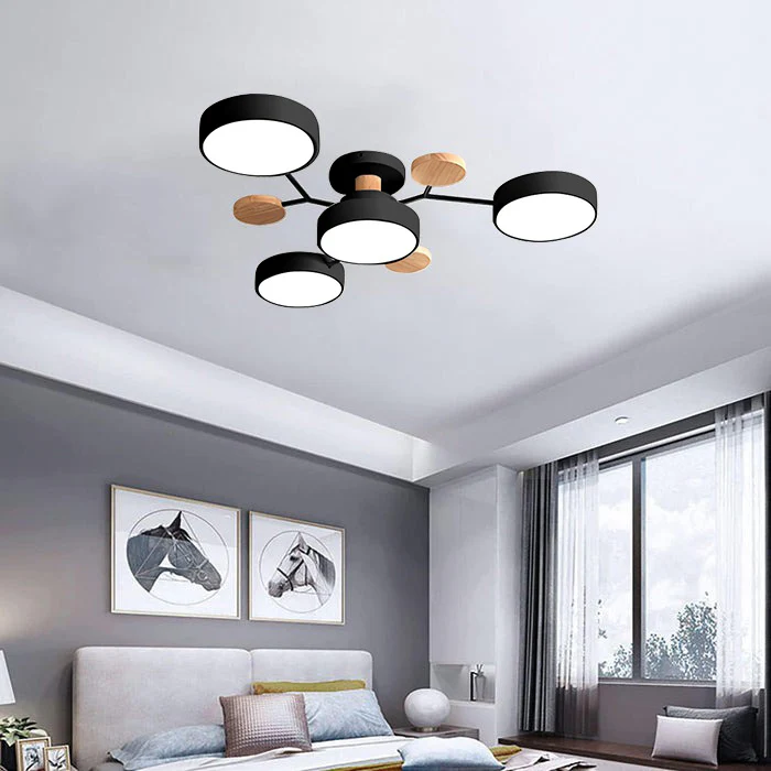 Contemporary LED Flush Mount Ceiling Fixture - Modern Bright Light