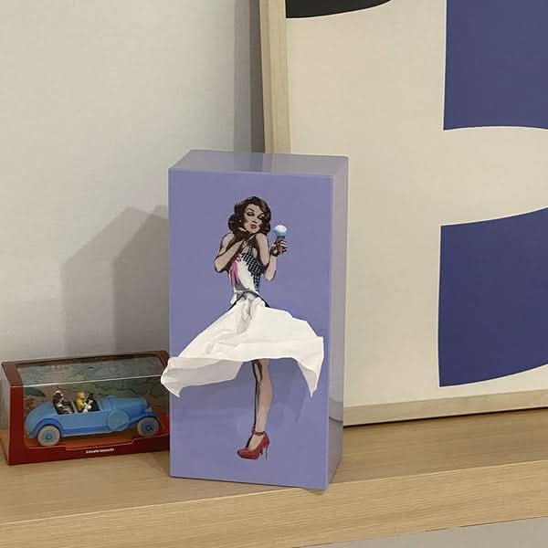 Whimsical Rock Design Tissue Box Holder