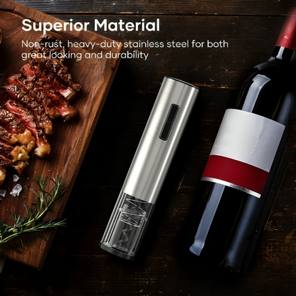 Electric Wine Opener – 5-in-1 Set with Aerator & Vacuum Stopper