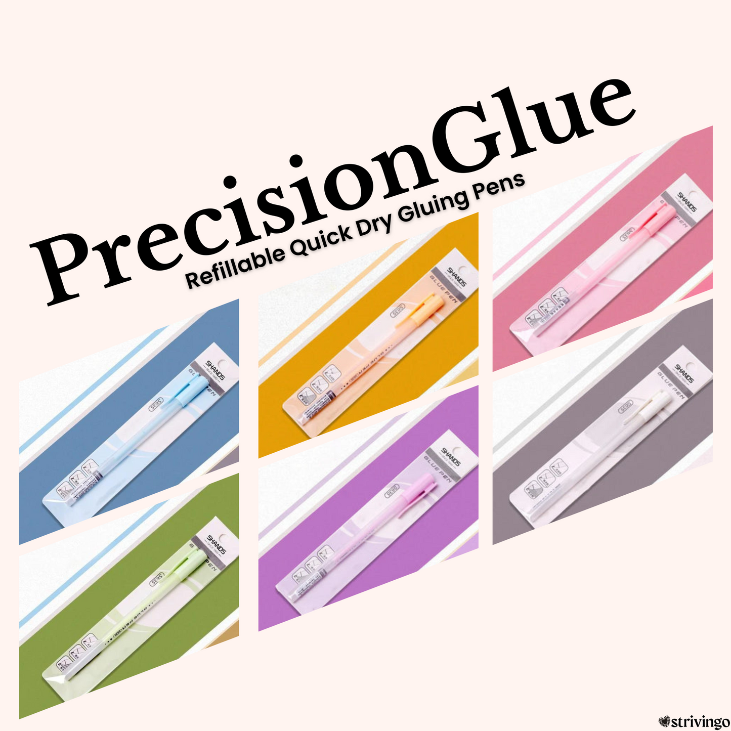 Precision Glue Pen | Refillable & Drip-Free | Ballpoint Tip for Clean Crafting | Buy 3 Get 3 Free