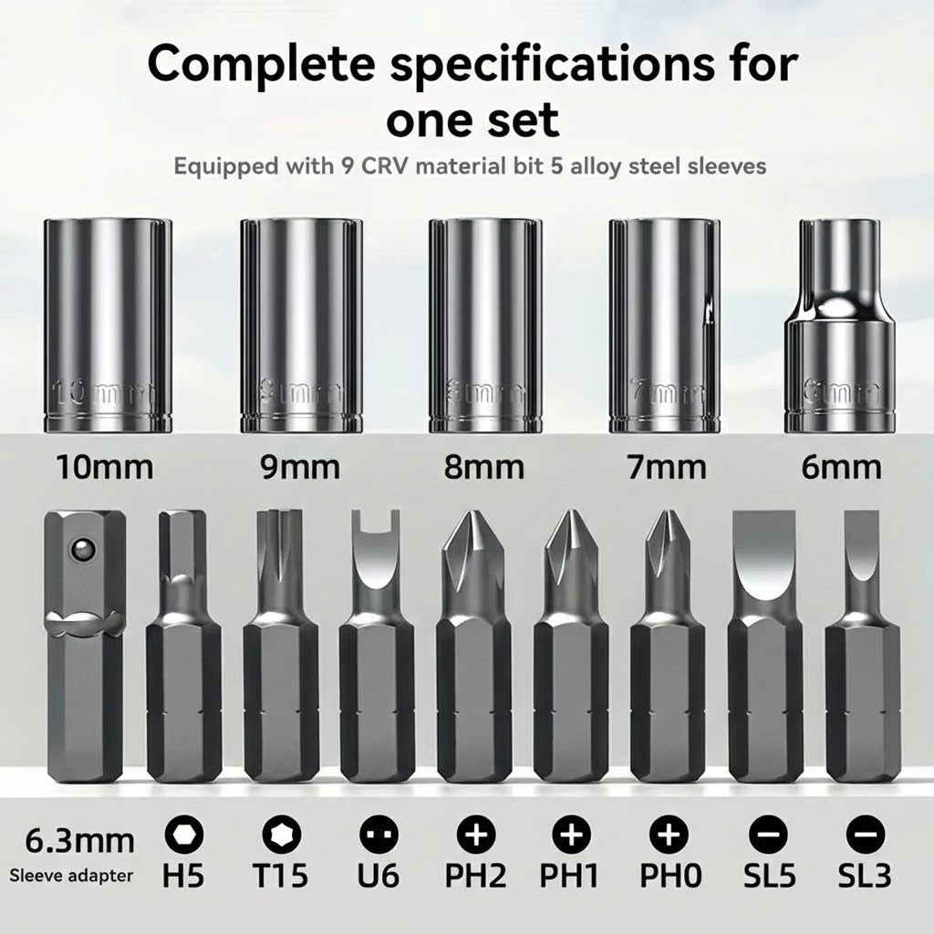 Versatile 14-in-1 Adjustable Ratchet Screwdriver Set