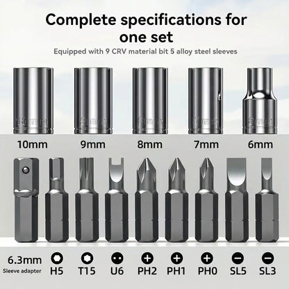 Versatile 14-in-1 Adjustable Ratchet Screwdriver Set