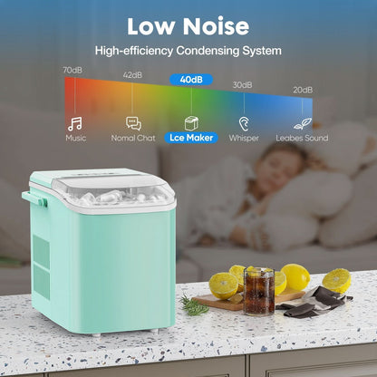 Self-Cleaning Compact Ice Maker Machine
