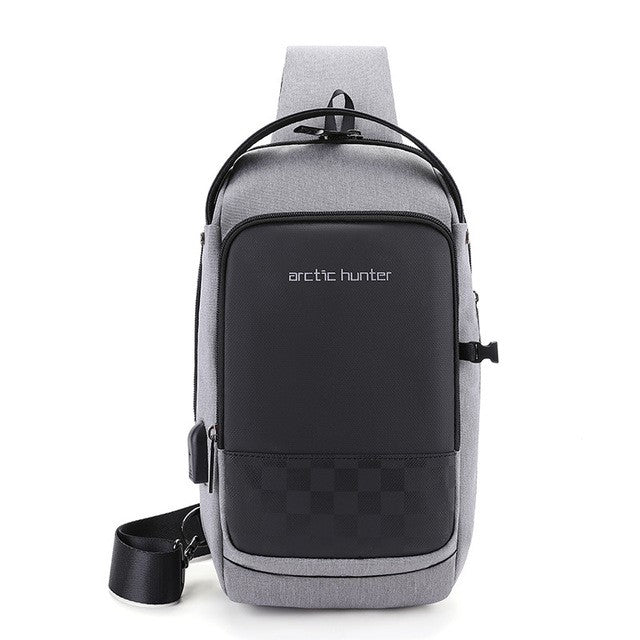 Waterproof Crossbody Shoulder Bag – USB Chest Messenger Tote