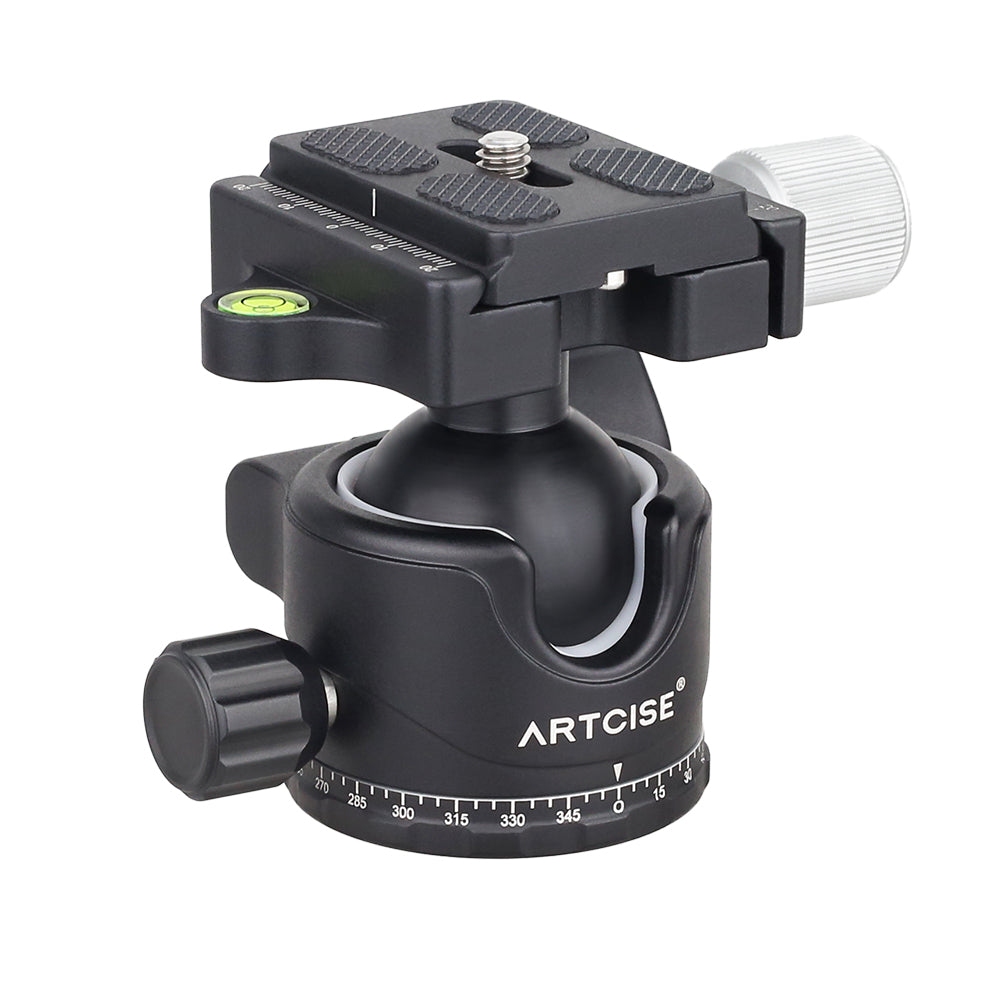 Low Profile Panoramic Tripod Ball Head with 33.1 Lbs Capacity