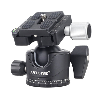Low Profile Panoramic Tripod Ball Head with 33.1 Lbs Capacity