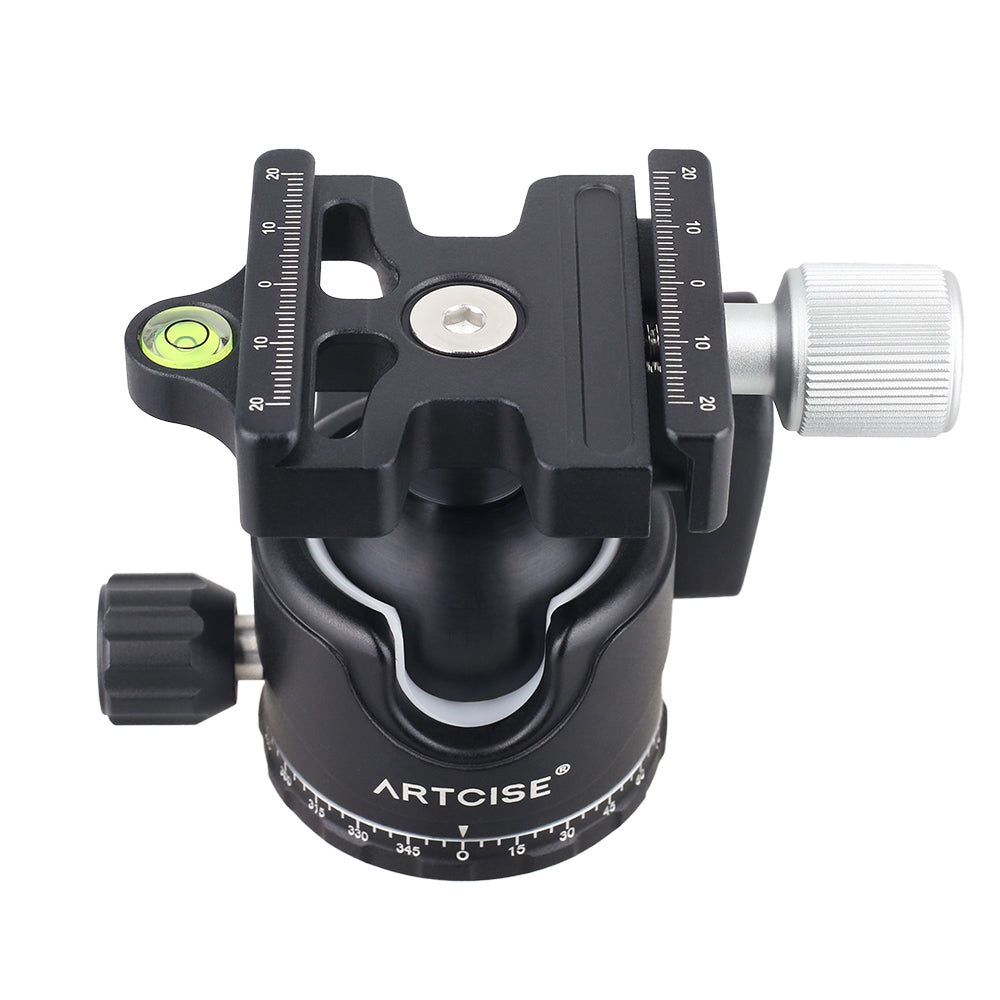 Low Profile Panoramic Tripod Ball Head with 33.1 Lbs Capacity
