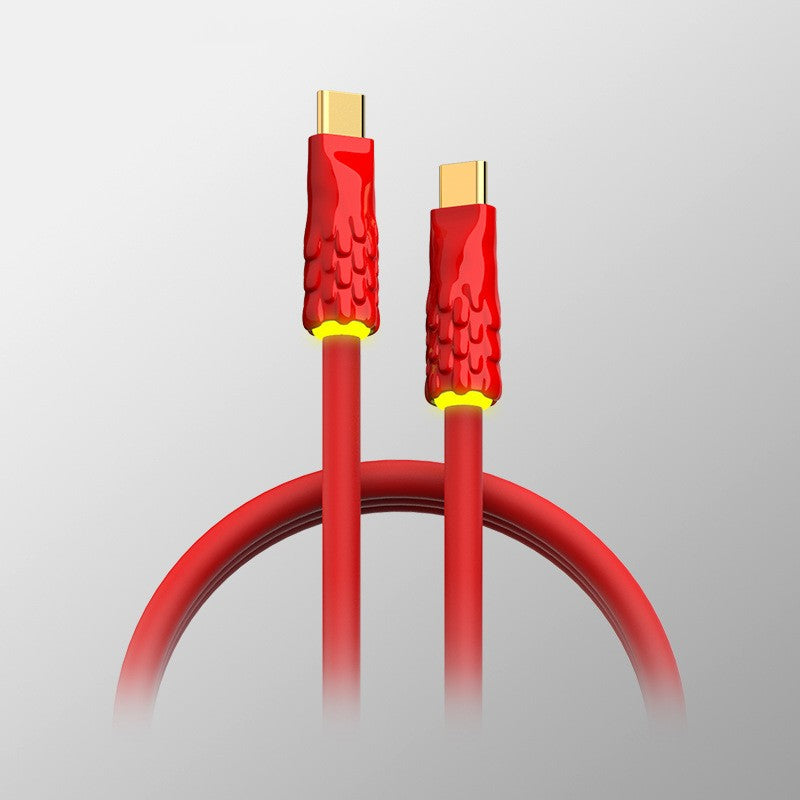Fast Charging Data Cable with Built-in Breathing Light - Liquid Silicone