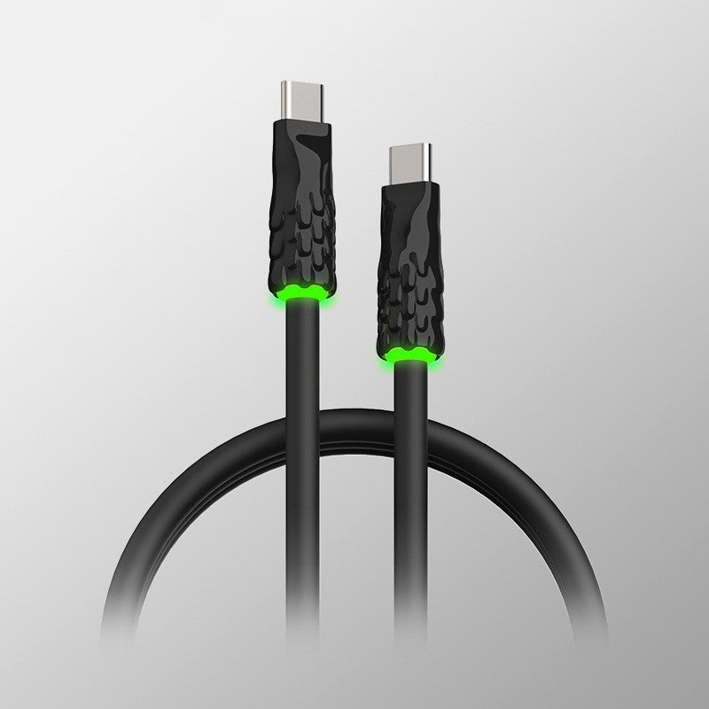 Fast Charging Data Cable with Built-in Breathing Light - Liquid Silicone
