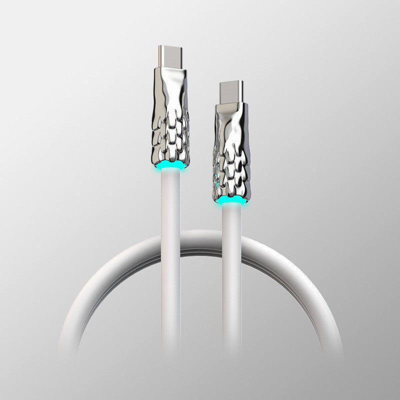 Fast Charging Data Cable with Built-in Breathing Light - Liquid Silicone