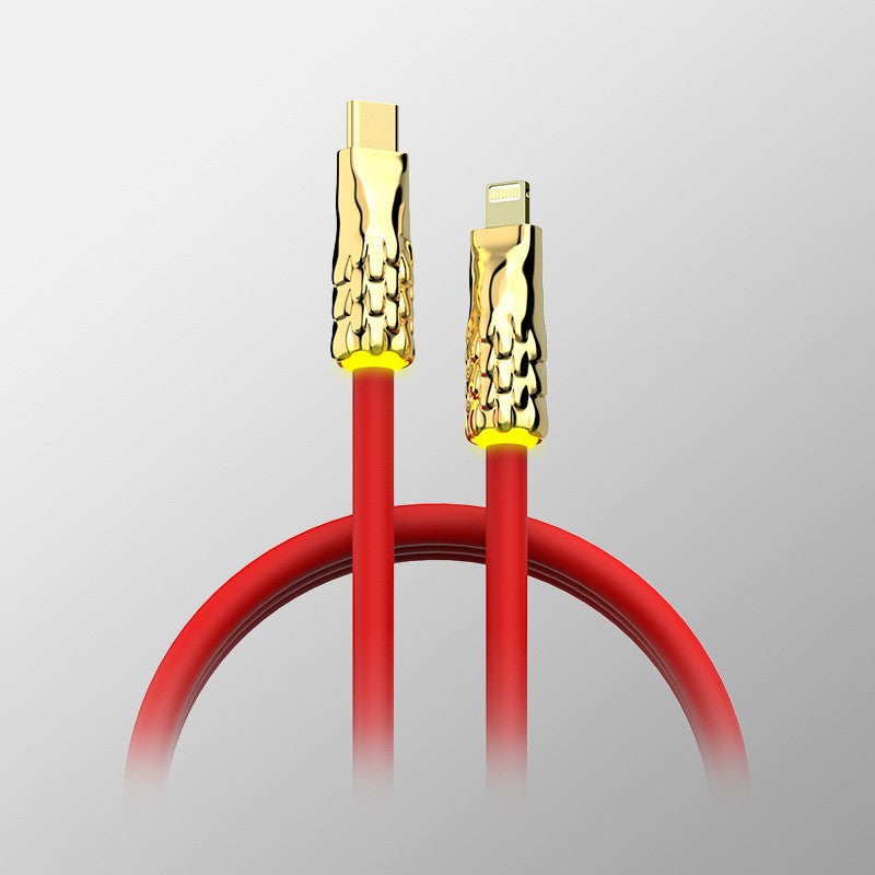 Fast Charging Data Cable with Built-in Breathing Light - Liquid Silicone