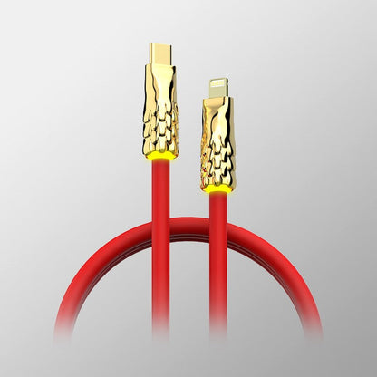 Fast Charging Data Cable with Built-in Breathing Light - Liquid Silicone