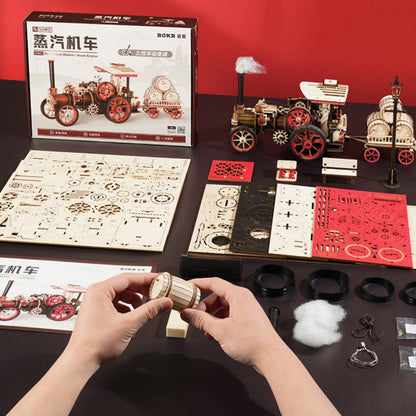 Challenging Assembly Steam Train Model Kit