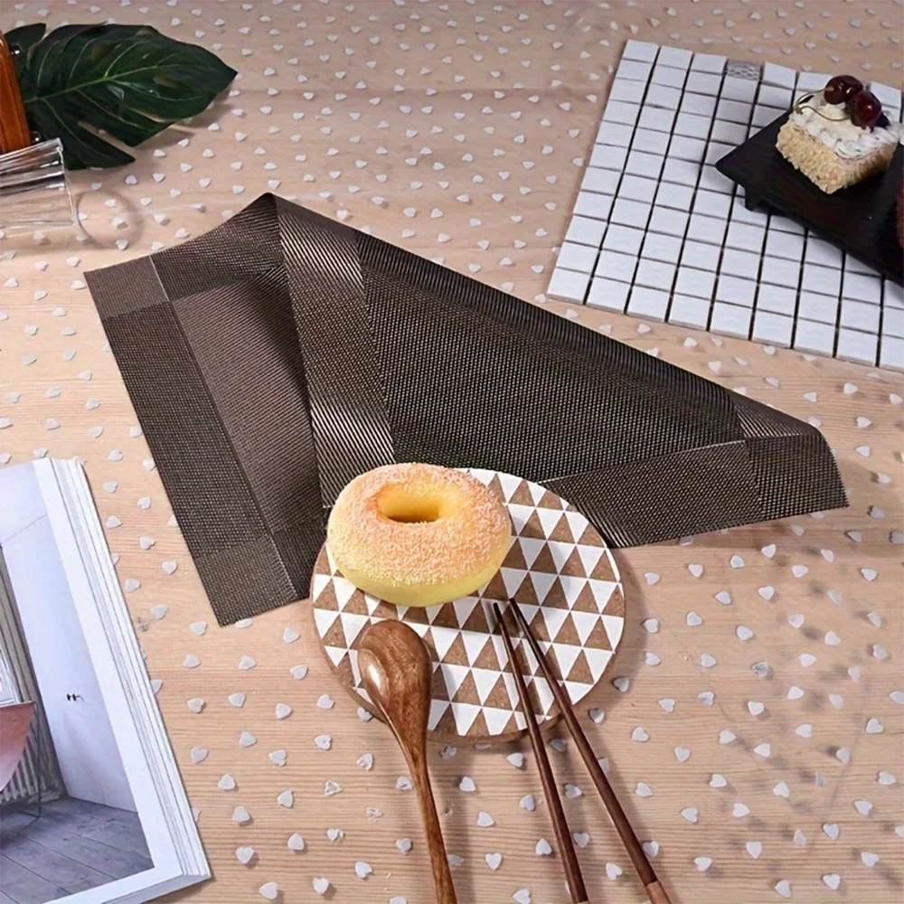 Washable Non-Slip PVC Table Mats for Dining – Heat Resistant Placemats