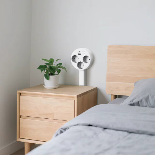 Extendable Wall Socket Arm – Flexible Power Outlet with USB and Rotation