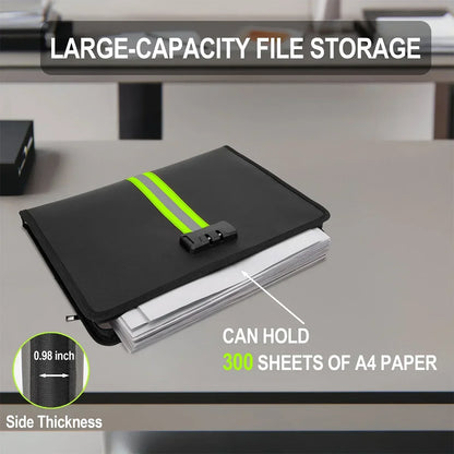 Ultimate Fire-Resistant File Organizer – Waterproof A4 Storage with Lock