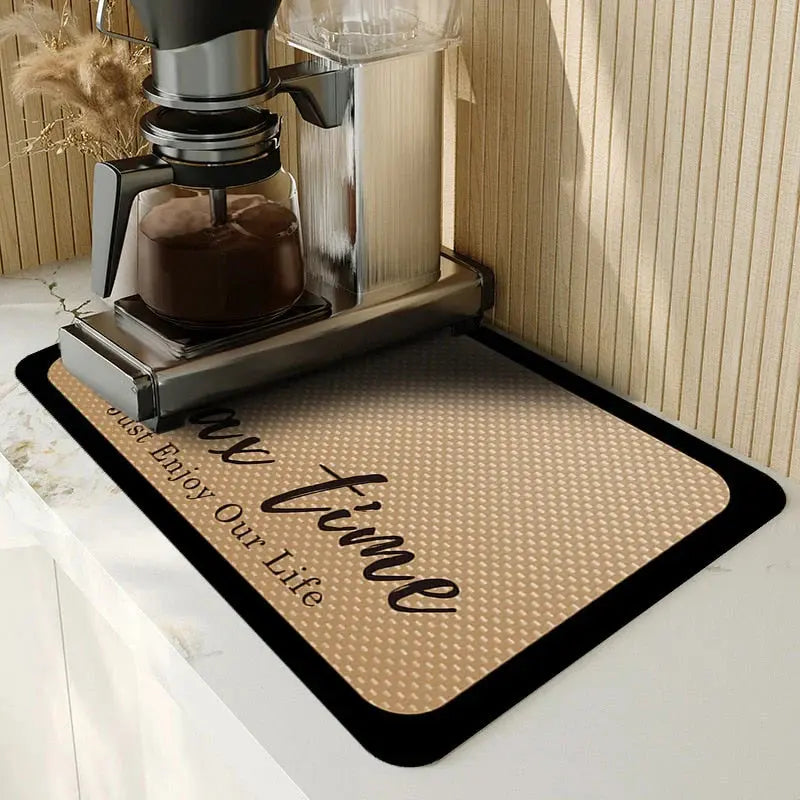 Quick-Dry Kitchen Mat | Effortlessly Absorbs Moisture | Protects Dishes
