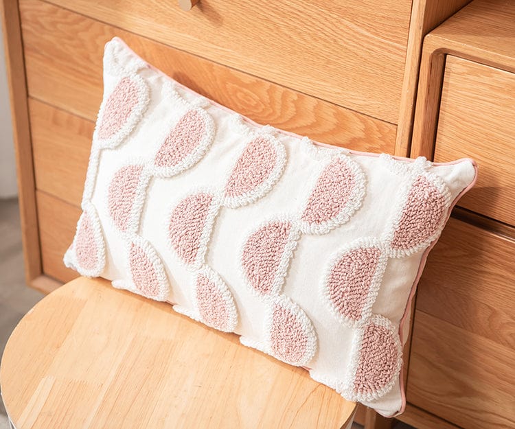 Loop-Tufted Pillow with Abstract Design