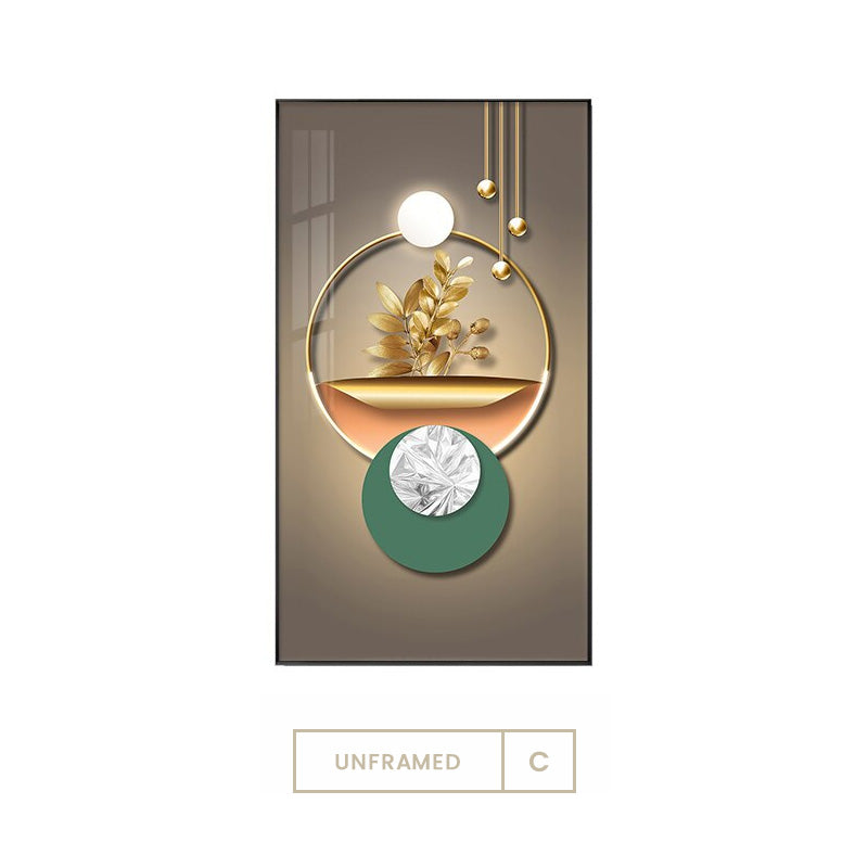 Elegant Botanical Circle Wall Art for Modern Interiors