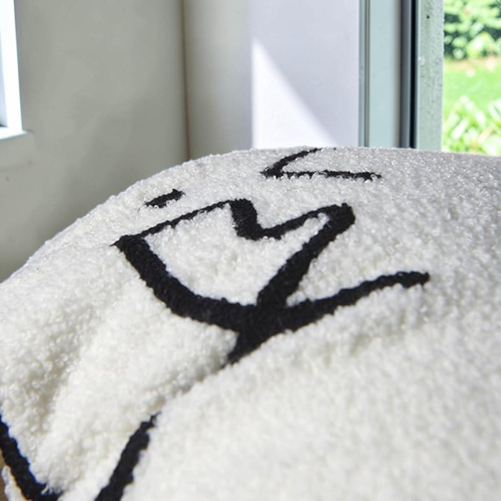 Chic Abstract Face Cushion Cover for Stylish Interiors