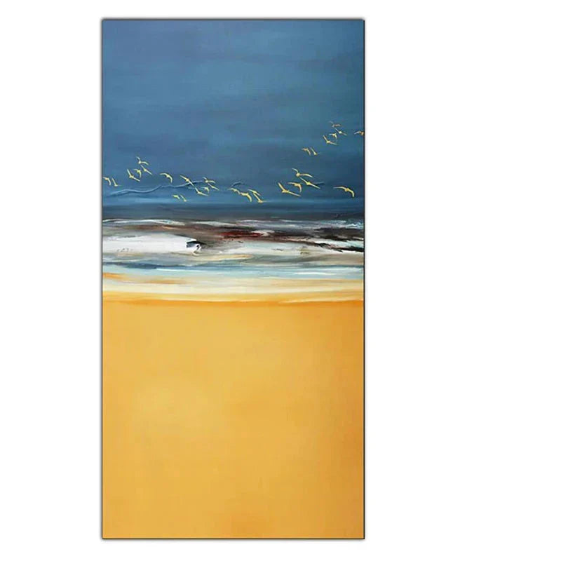 Serene Coastal Escape Canvas Art – Vibrant Beach Scene