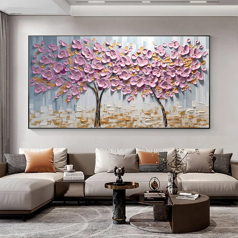 Stunning Botanical Canvas Art - Cherry Blossom Delight