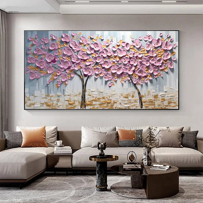 Stunning Botanical Canvas Art - Cherry Blossom Delight