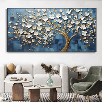 Stunning Botanical Canvas Art - Cherry Blossom Delight