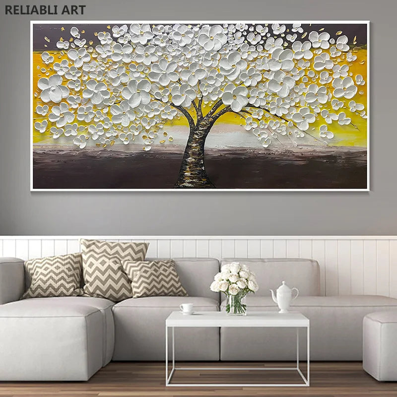 Stunning Botanical Canvas Art - Cherry Blossom Delight