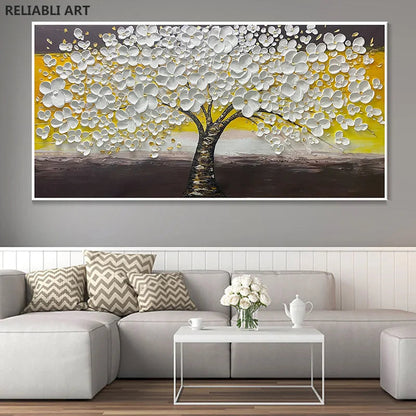 Stunning Botanical Canvas Art - Cherry Blossom Delight