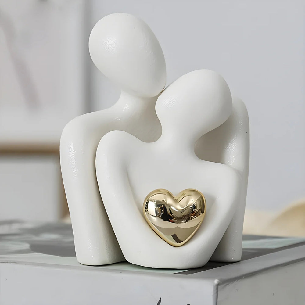 Modern Resin Sculpture of Abstract Couple for Home Decoration