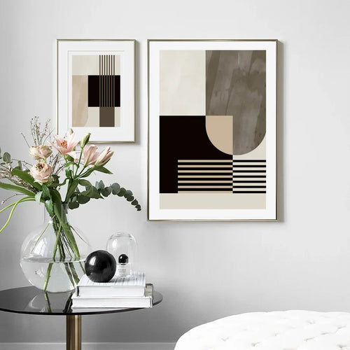 Stylish Geometric Abstract Canvas Art for Modern Interiors