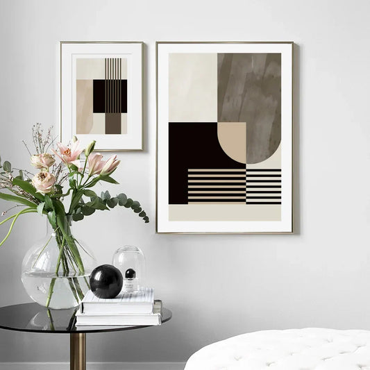 Stylish Geometric Abstract Canvas Art for Modern Interiors
