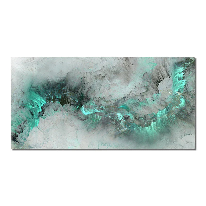 Serene Jade Cloud Canvas Art for Modern Spaces