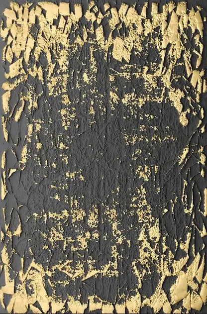Chic Vintage Organic Gold and Black Canvas Art Prints