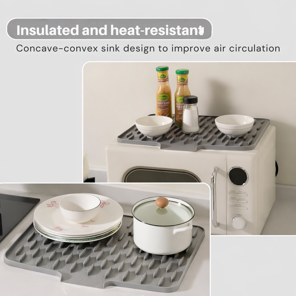 Quick-Dry Silicone Mat | Heat-Resistant, Non-Slip Design