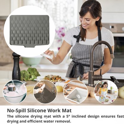 Quick-Dry Silicone Mat | Heat-Resistant, Non-Slip Design