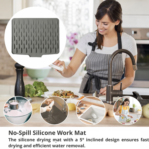 Quick-Dry Silicone Mat | Heat-Resistant, Non-Slip Design