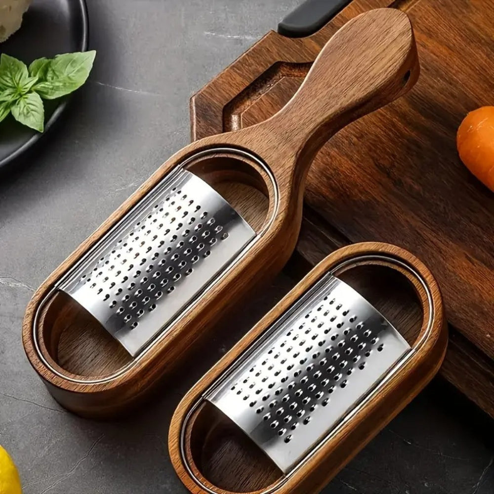 Classic Comfort Cheese Shredder with Wooden Handle