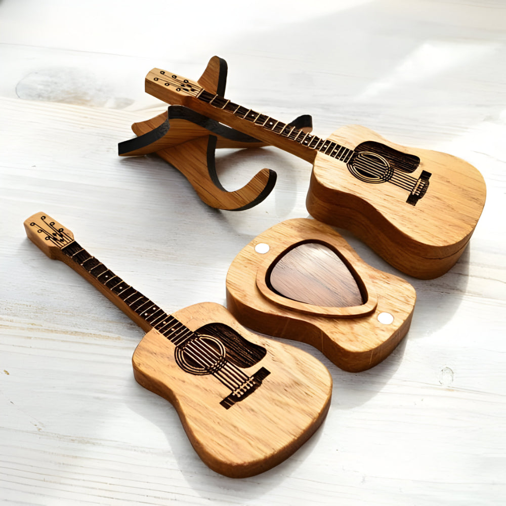Guitar Pick Organizer Box for Acoustic Instruments