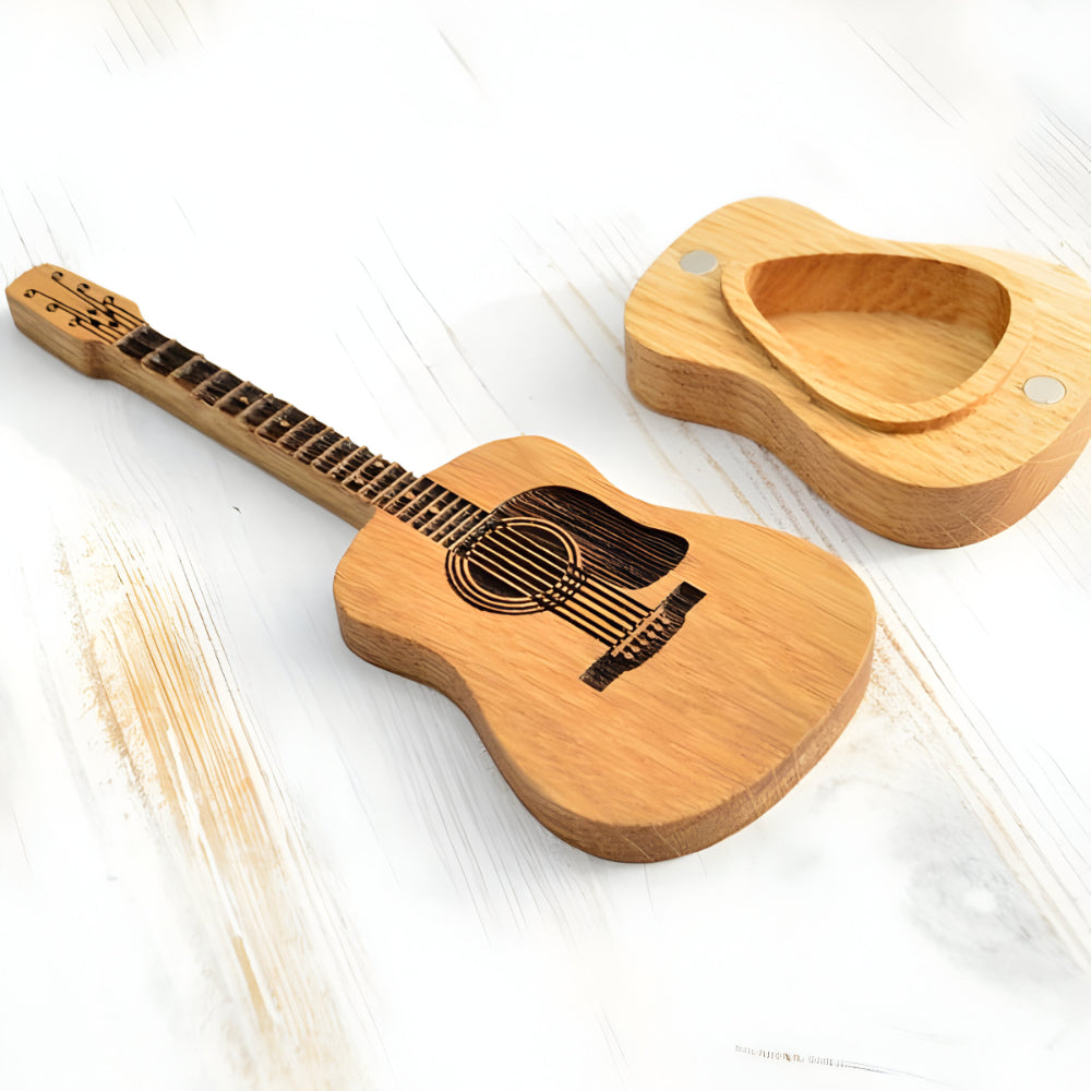 Guitar Pick Organizer Box for Acoustic Instruments
