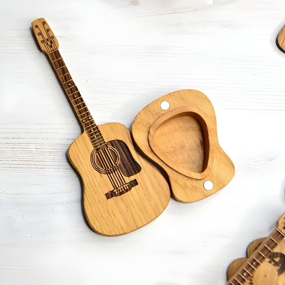 Guitar Pick Organizer Box for Acoustic Instruments