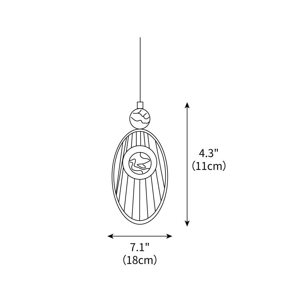 7.1' Acrylic Pendant Light Necklace