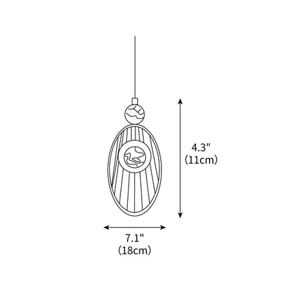 7.1' Acrylic Pendant Light Necklace