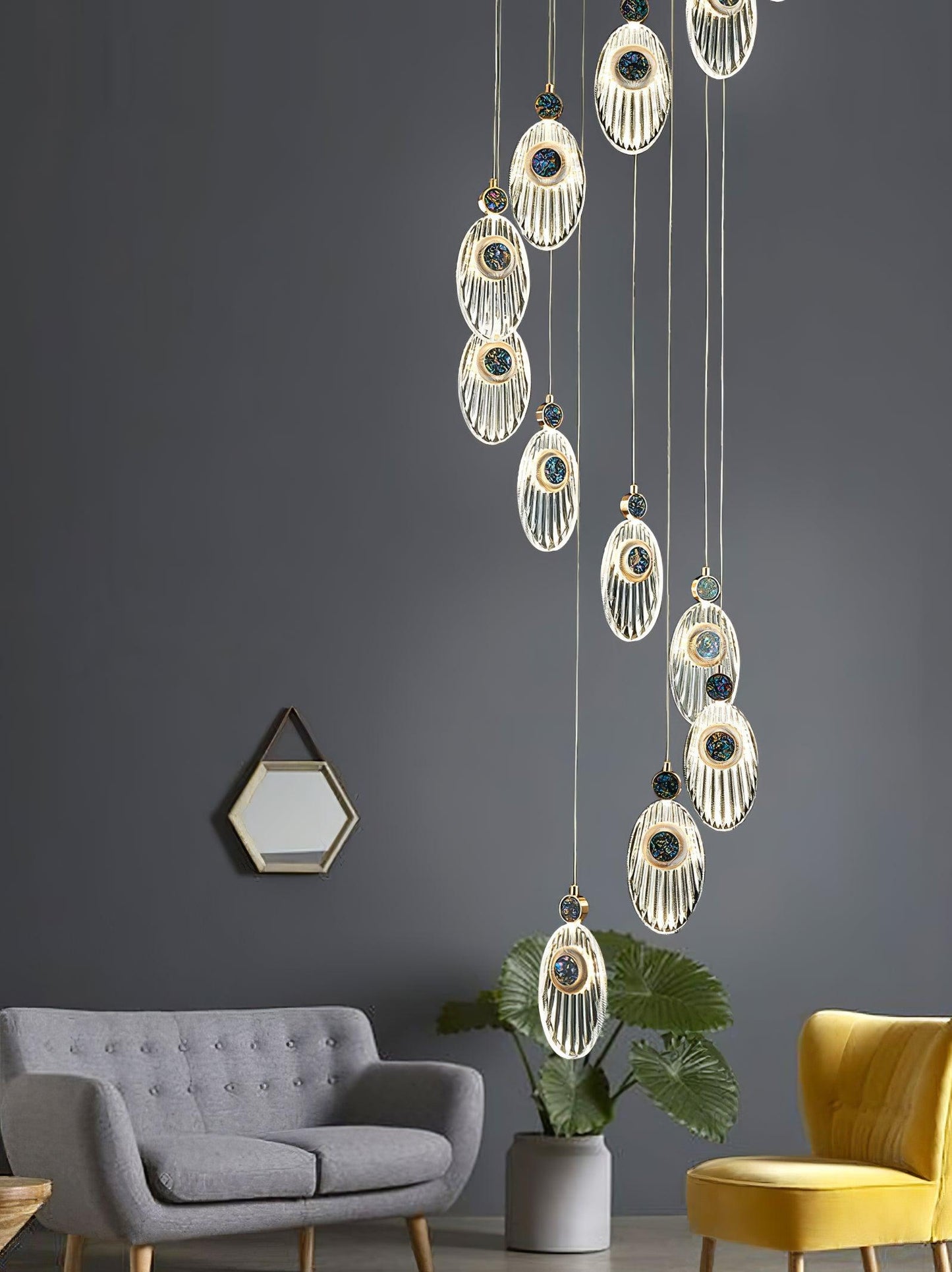 7.1' Acrylic Pendant Light Necklace