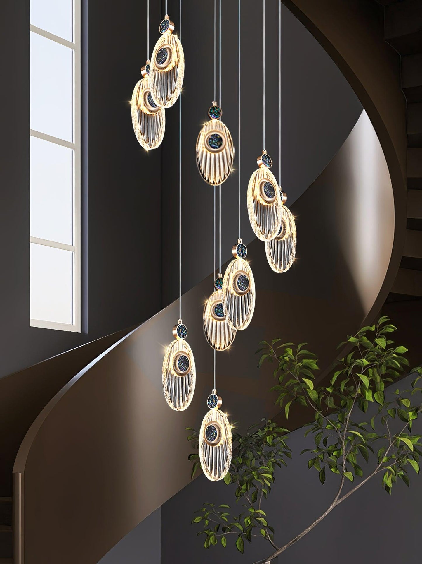 7.1' Acrylic Pendant Light Necklace