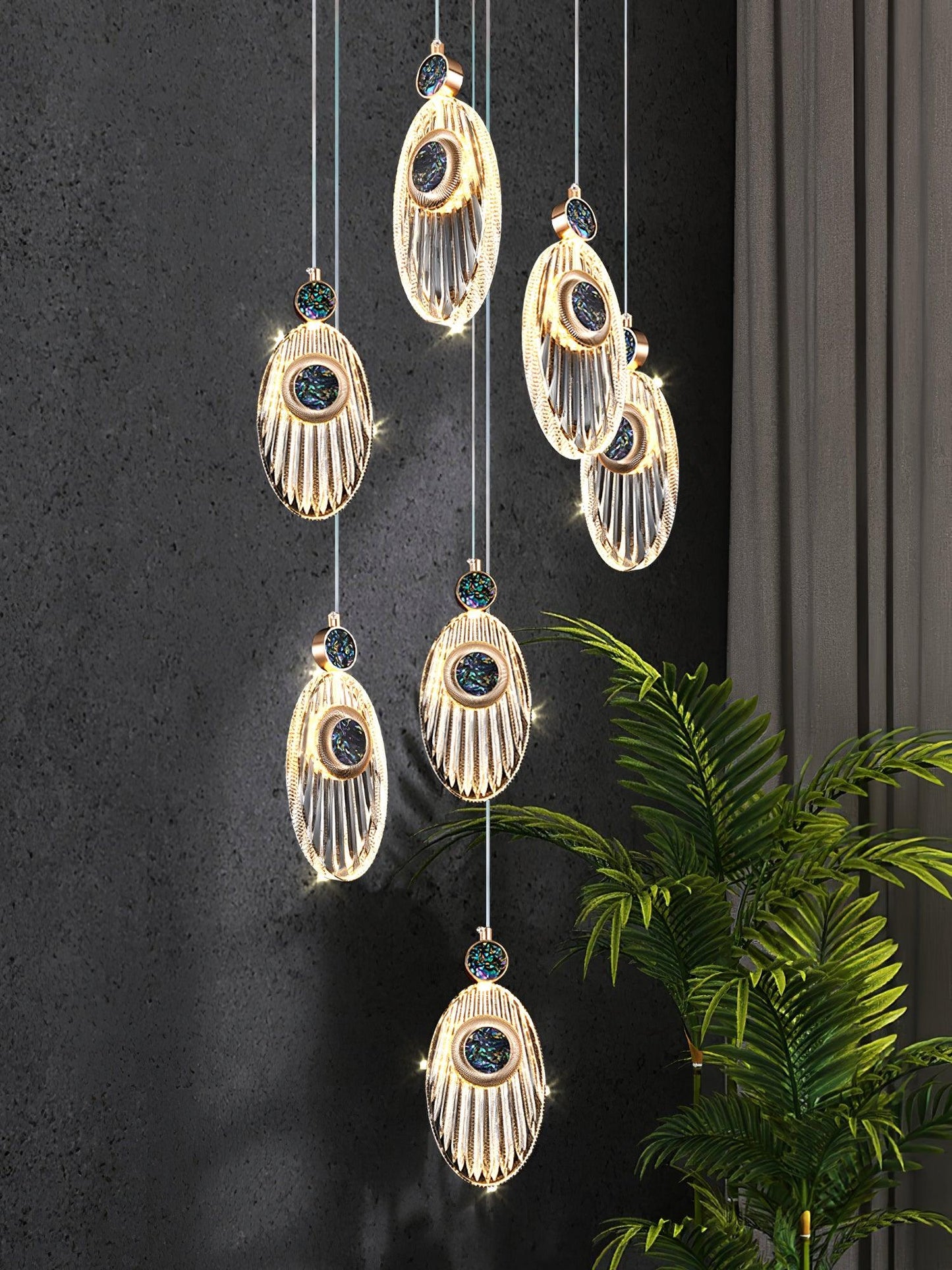 7.1' Acrylic Pendant Light Necklace