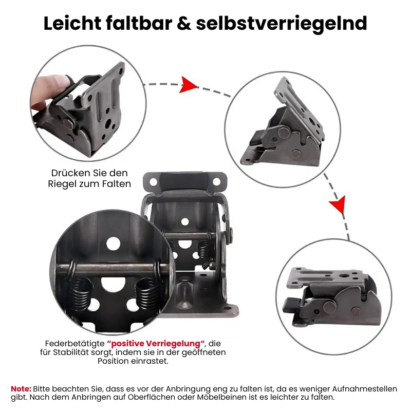 Buy One Get One Free | Self-Locking 90° Folding Hinges