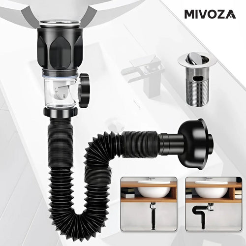 Universal Sink Drain Pipe - Odor Control System [Last Day Discount]
